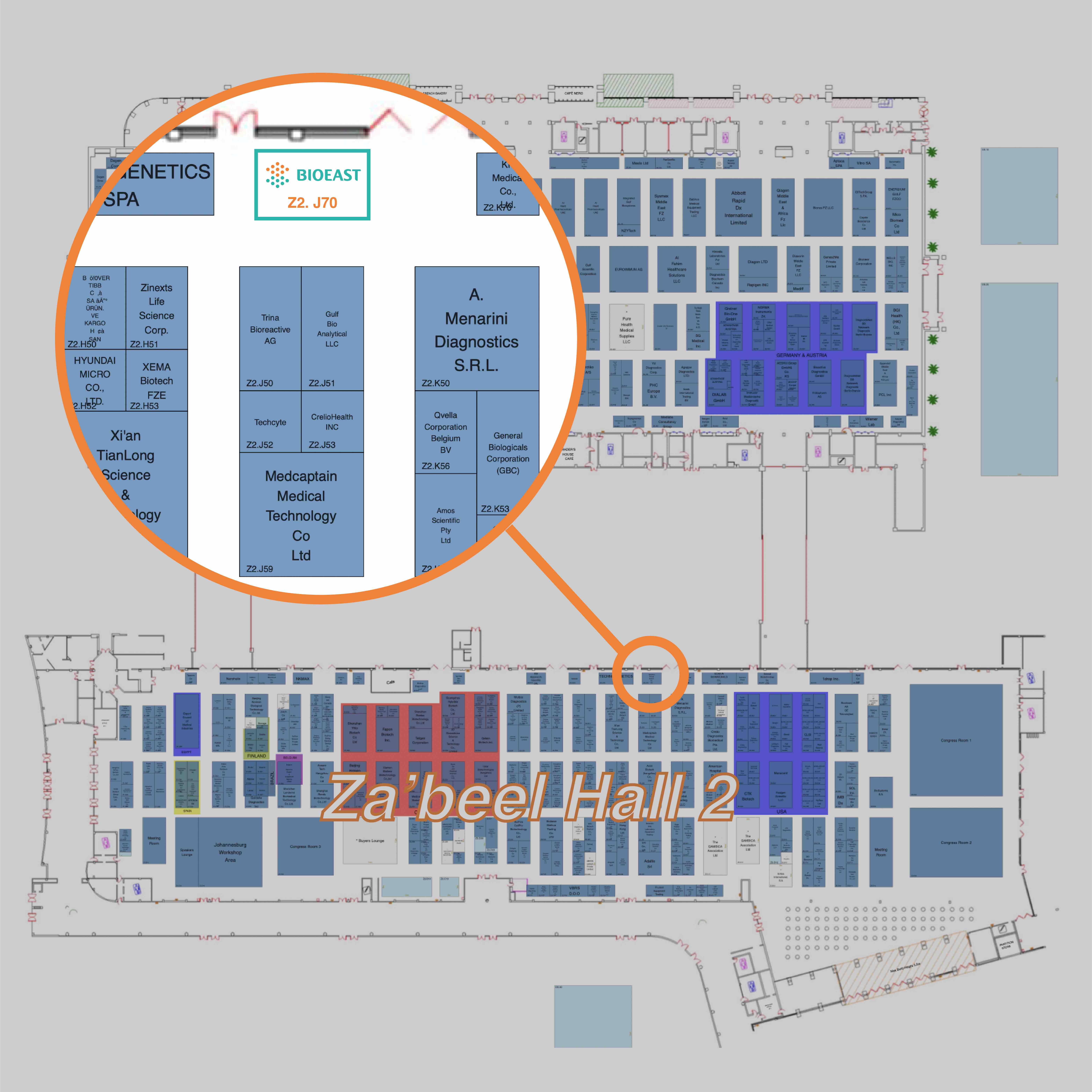 Bioeast booth location at MLME 2023